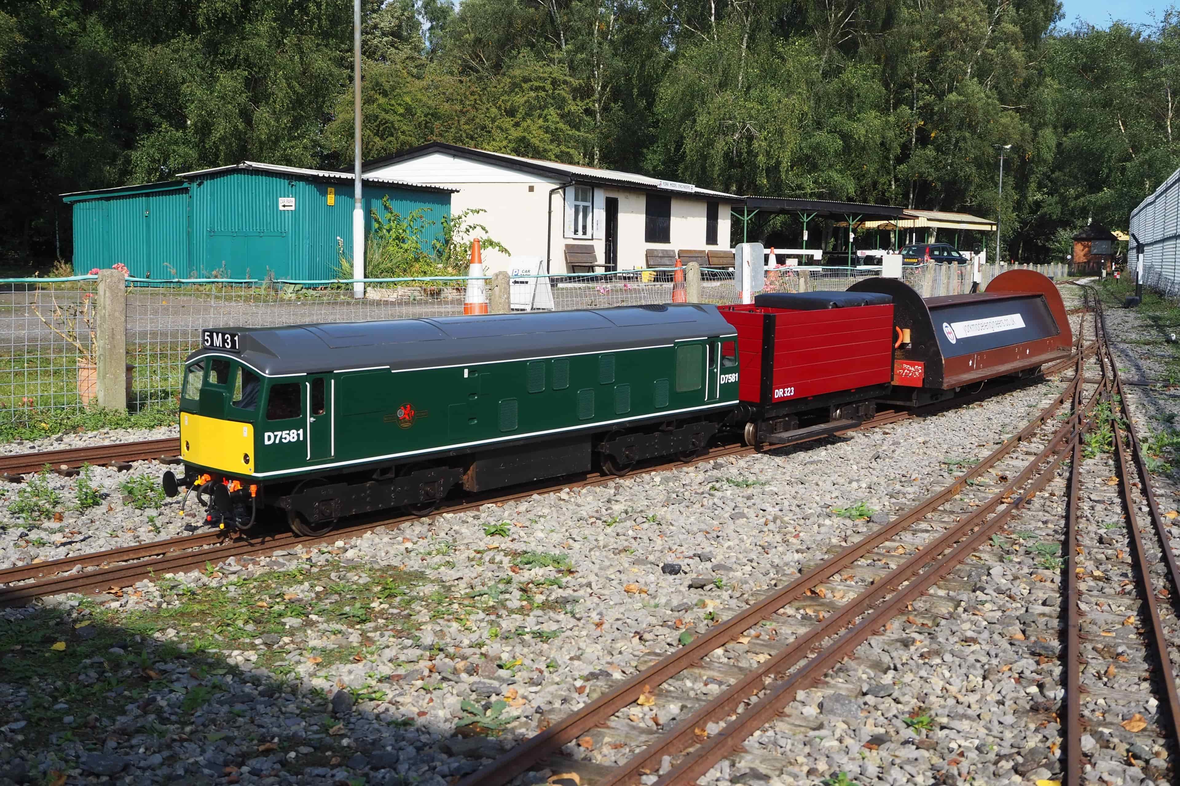 A miniature steam locomotive at York Model Engineers