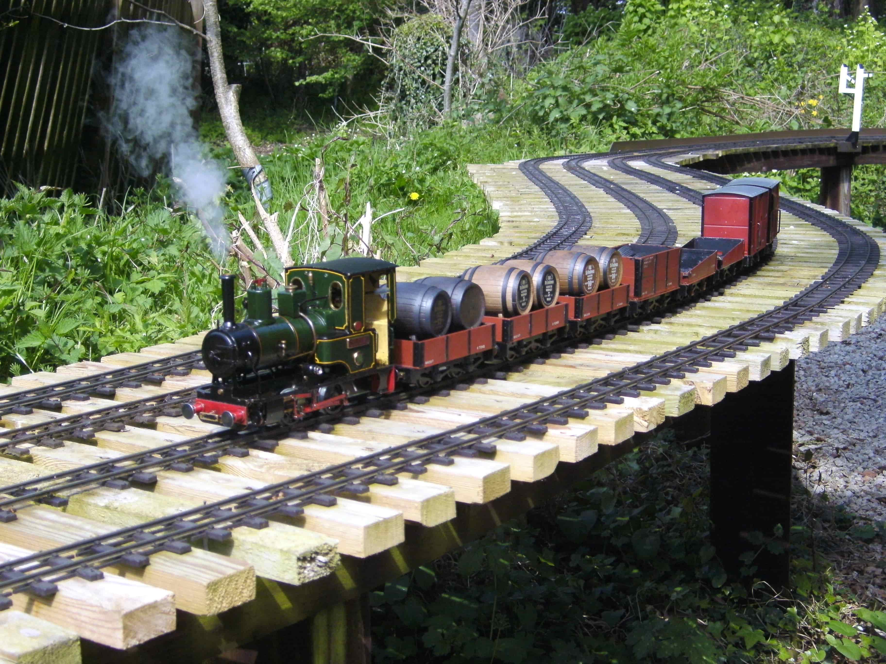 Miniature railway track through the club grounds